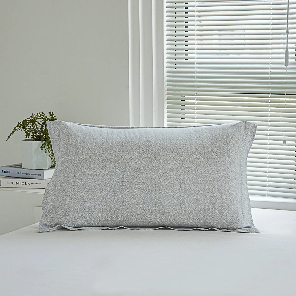 Omega Klein Blue Cotton Standard Pillow Sham