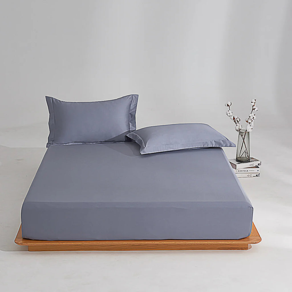 Jazz Blue Premium Cotton Fitted Sheet