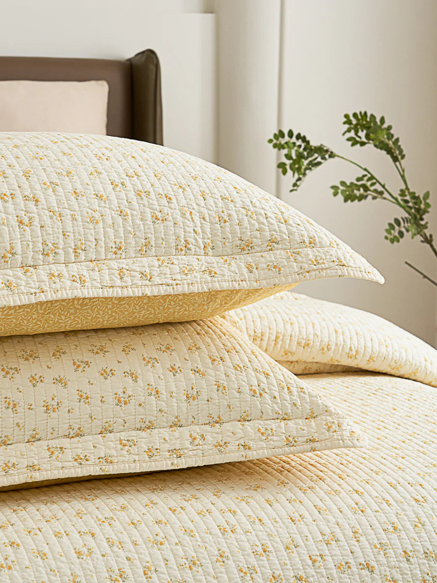 Belle Floral Cotton Quilt Set