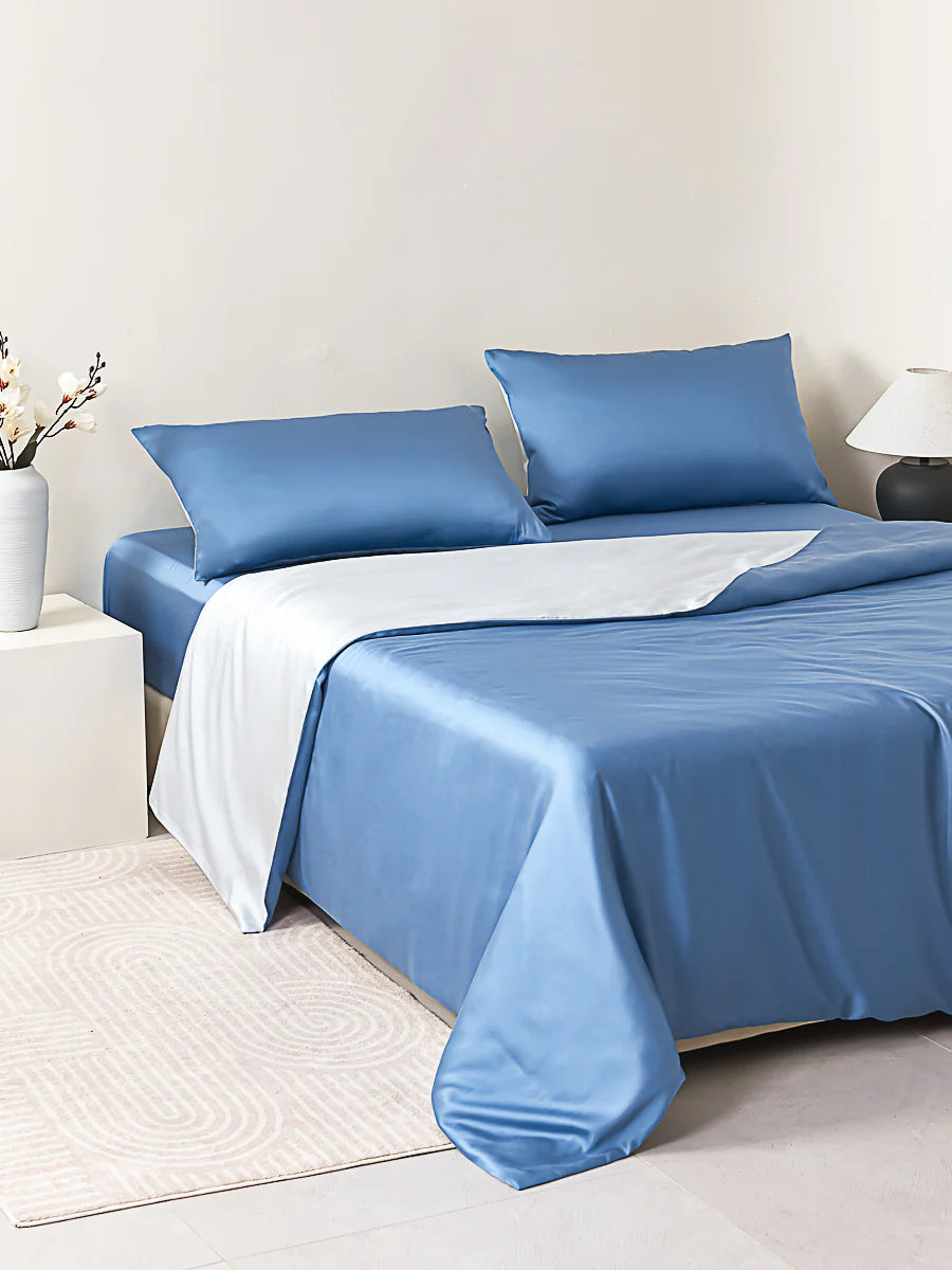 Cloisonne Blue Tencel™ Fitted Sheet Set