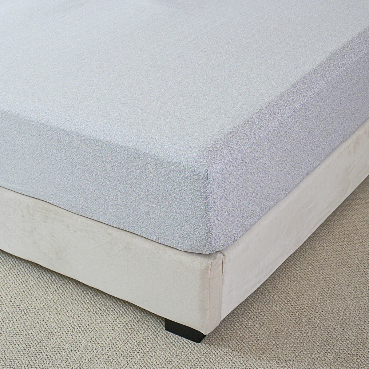 Omega Klein Blue Cotton Fitted Sheet