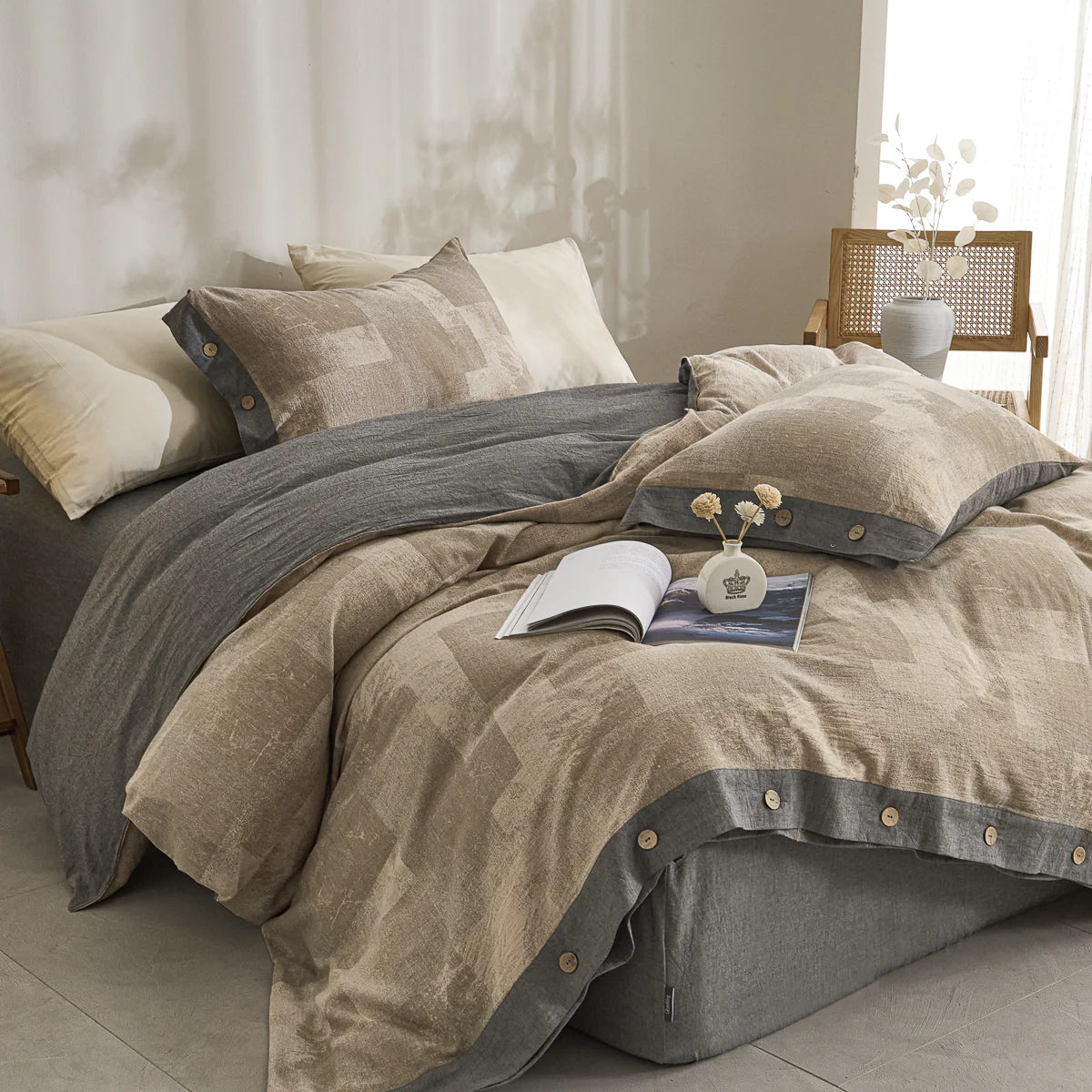 Glance‌ Classic Cotton Weave Fitted Sheet Set