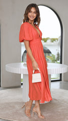Erin Midi Dress - Melon