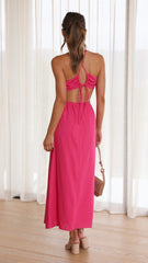 Layla Midi Dress - Hot Pink