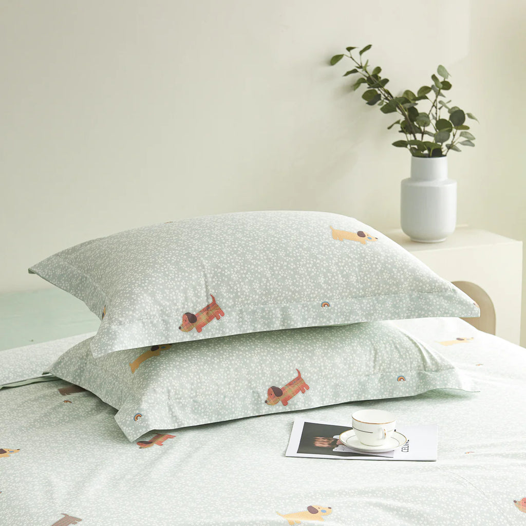 Buddy Cotton Fitted Sheet Duvet Cover Set