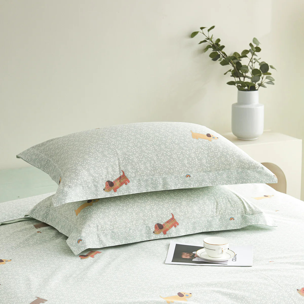 Buddy Cotton Fitted Sheet Duvet Cover Set