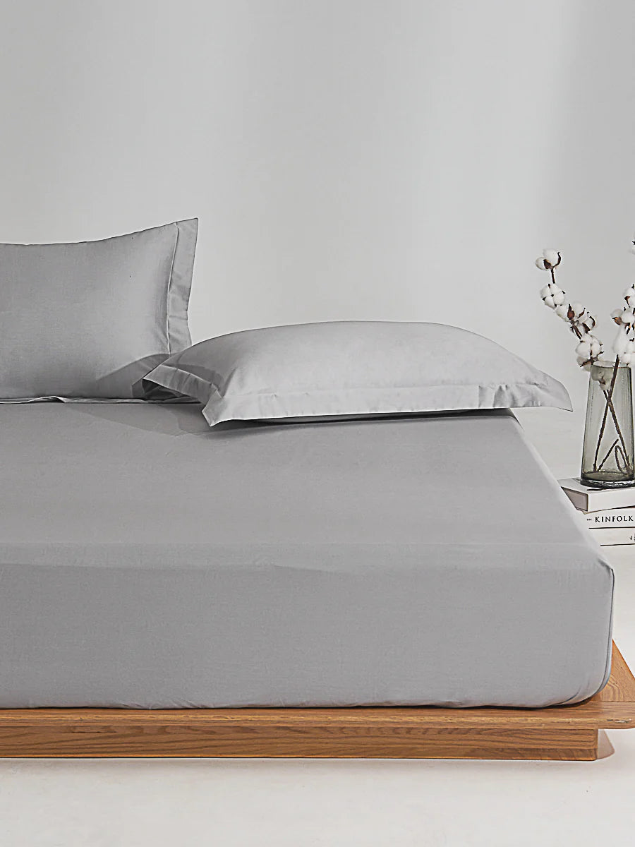 Rio Gray Premium Cotton Fitted Sheet