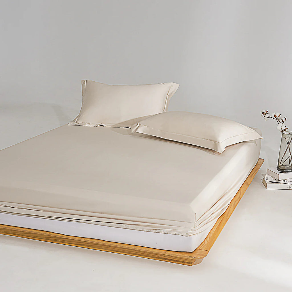 Coco Apricot Premium Cotton Fitted Sheet