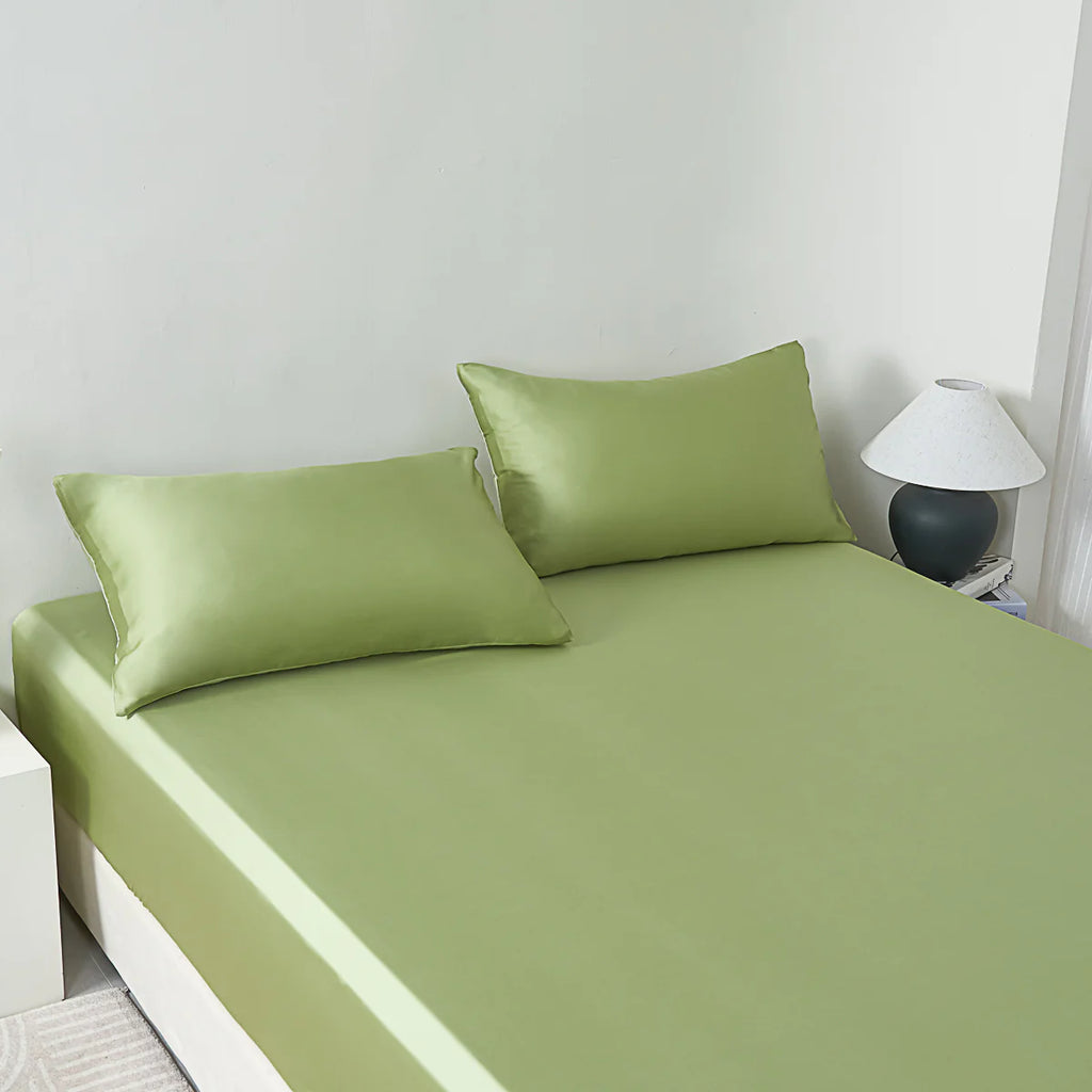Glaze Green Tencel™ Fitted Sheet Set