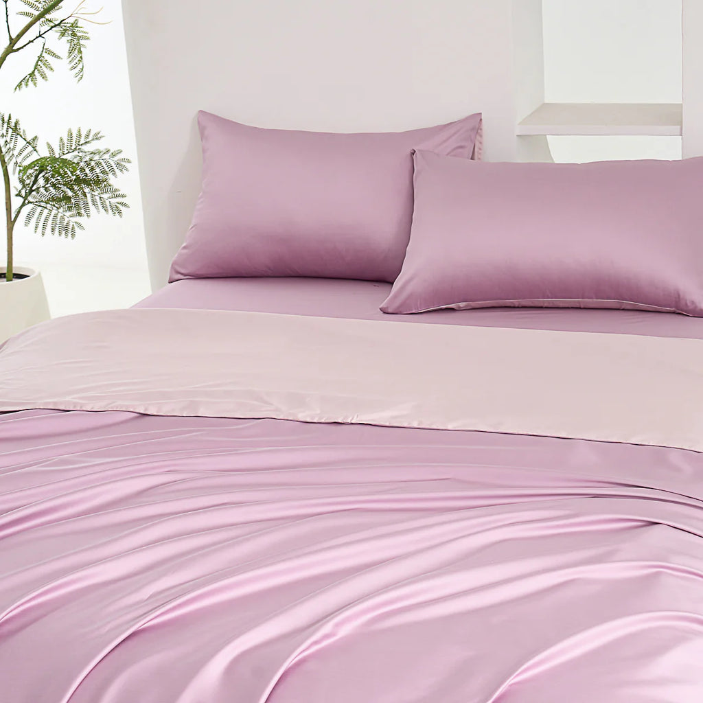 Lilac Purple TENCEL™ Lyocell Fitted Sheet Set