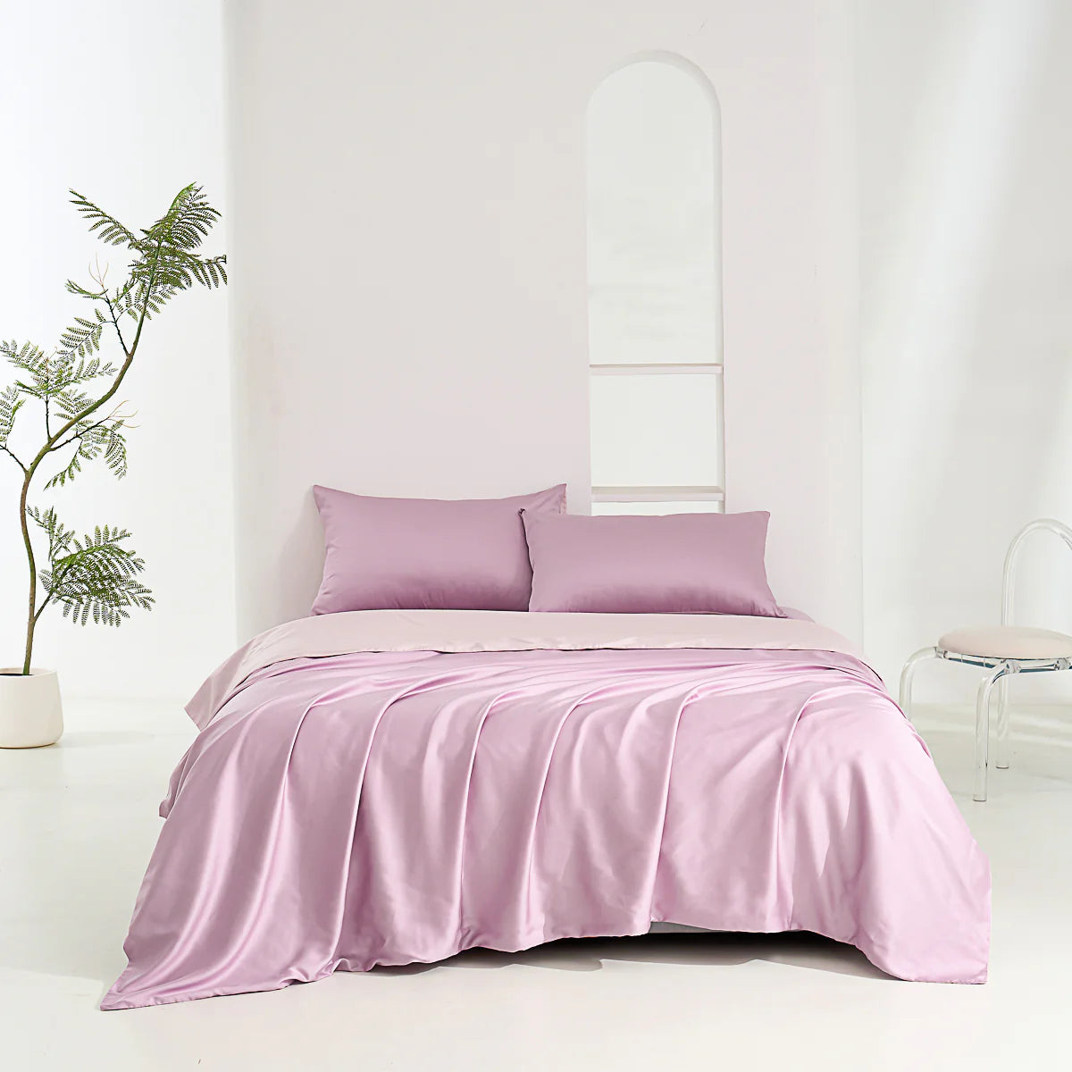 Lilac Purple TENCEL™ Lyocell Fitted Sheet Set