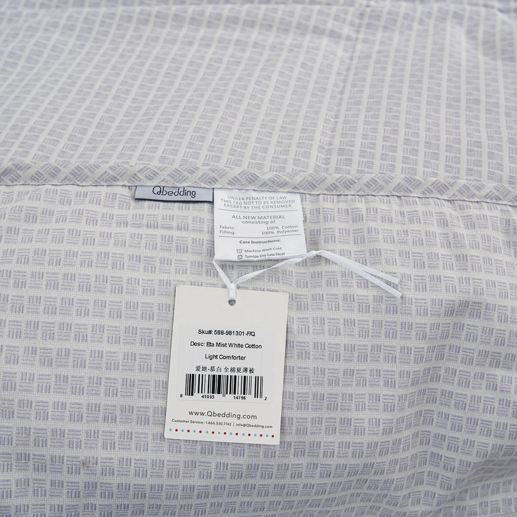 Eta  Mist White  Cotton Light Comforter