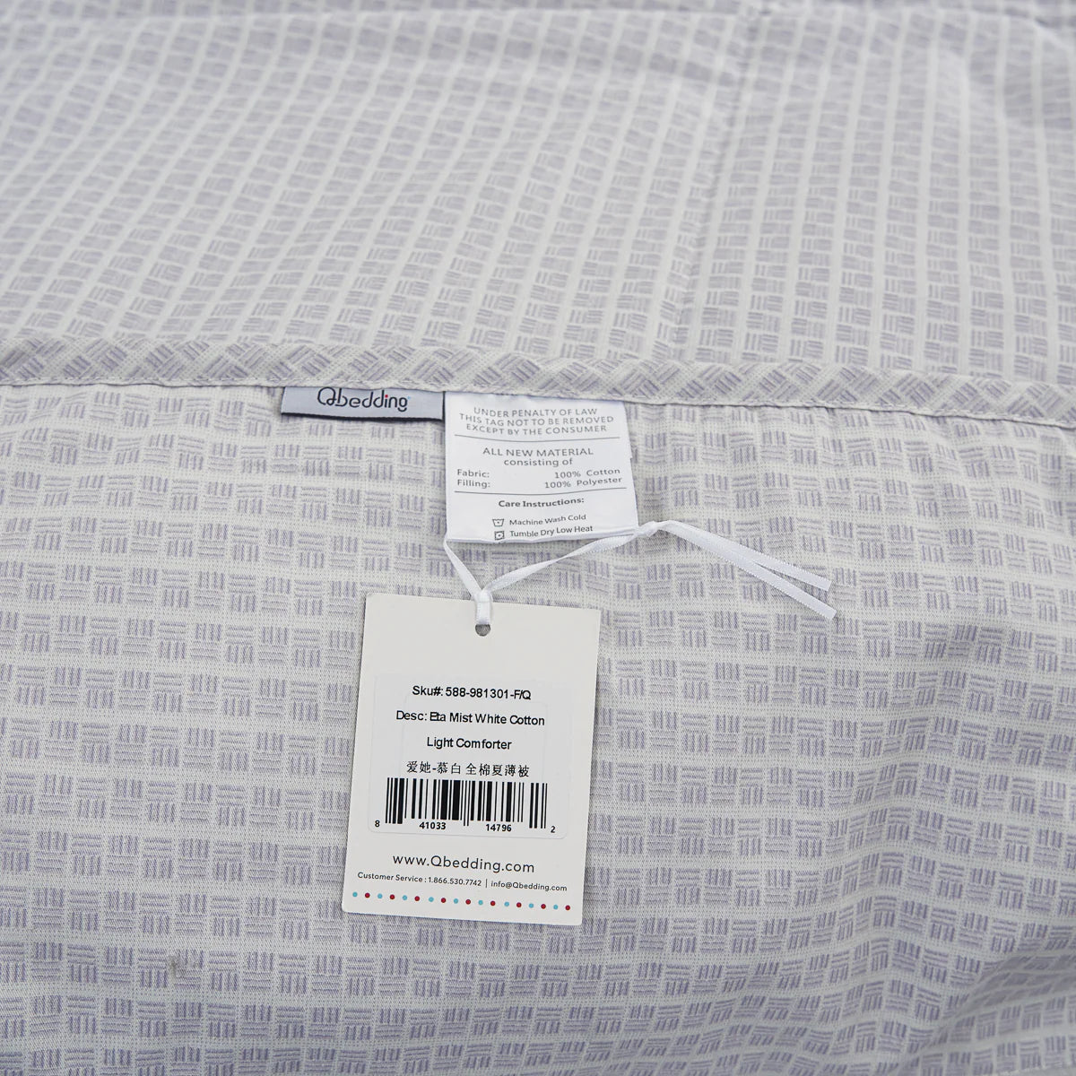 Eta  Mist White  Cotton Light Comforter