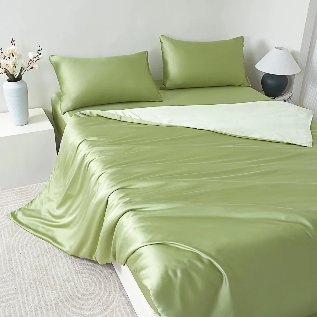 Glaze Green Tencel™ Fitted Sheet Set