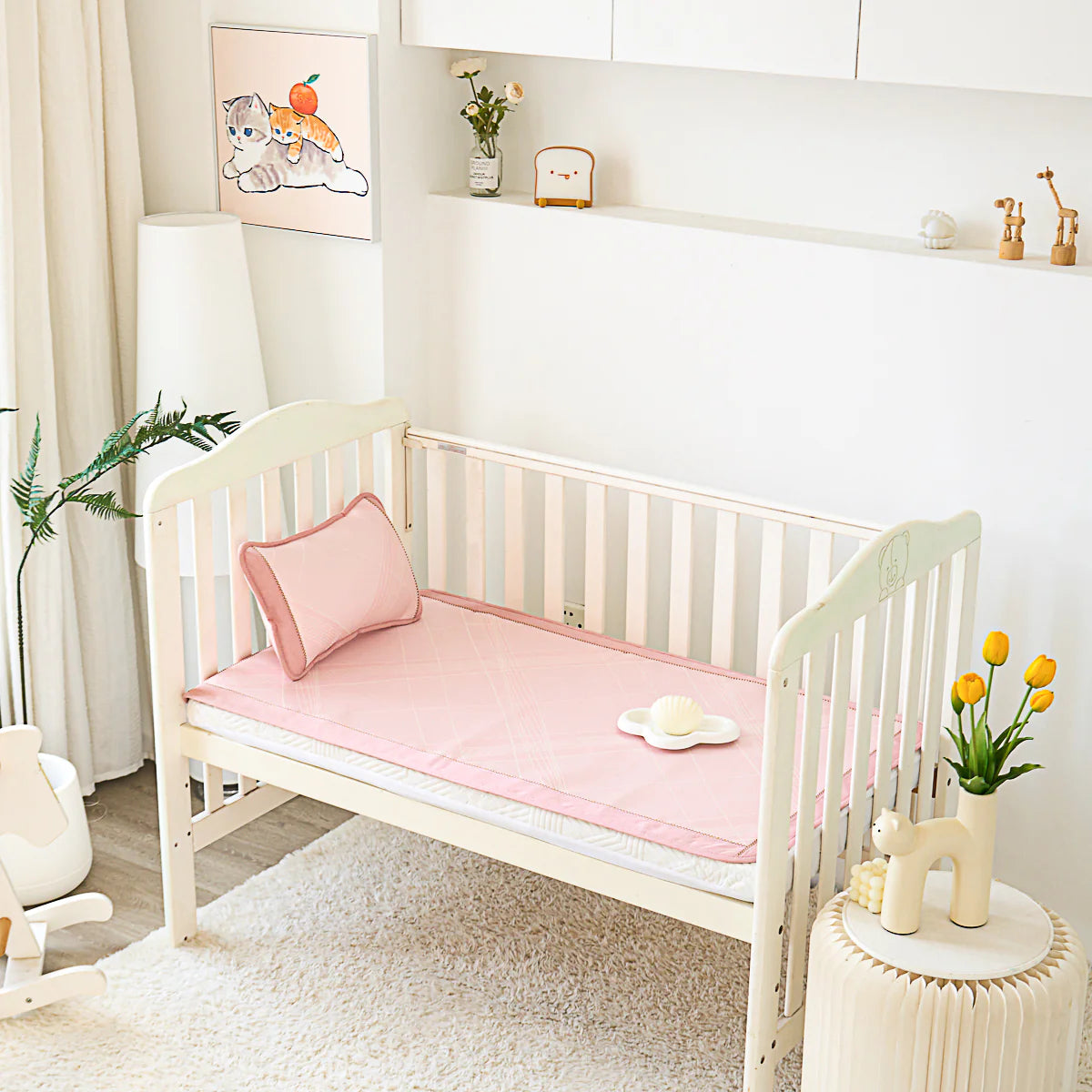 Baby Pink Bing Si Summer Mattress Topper Set