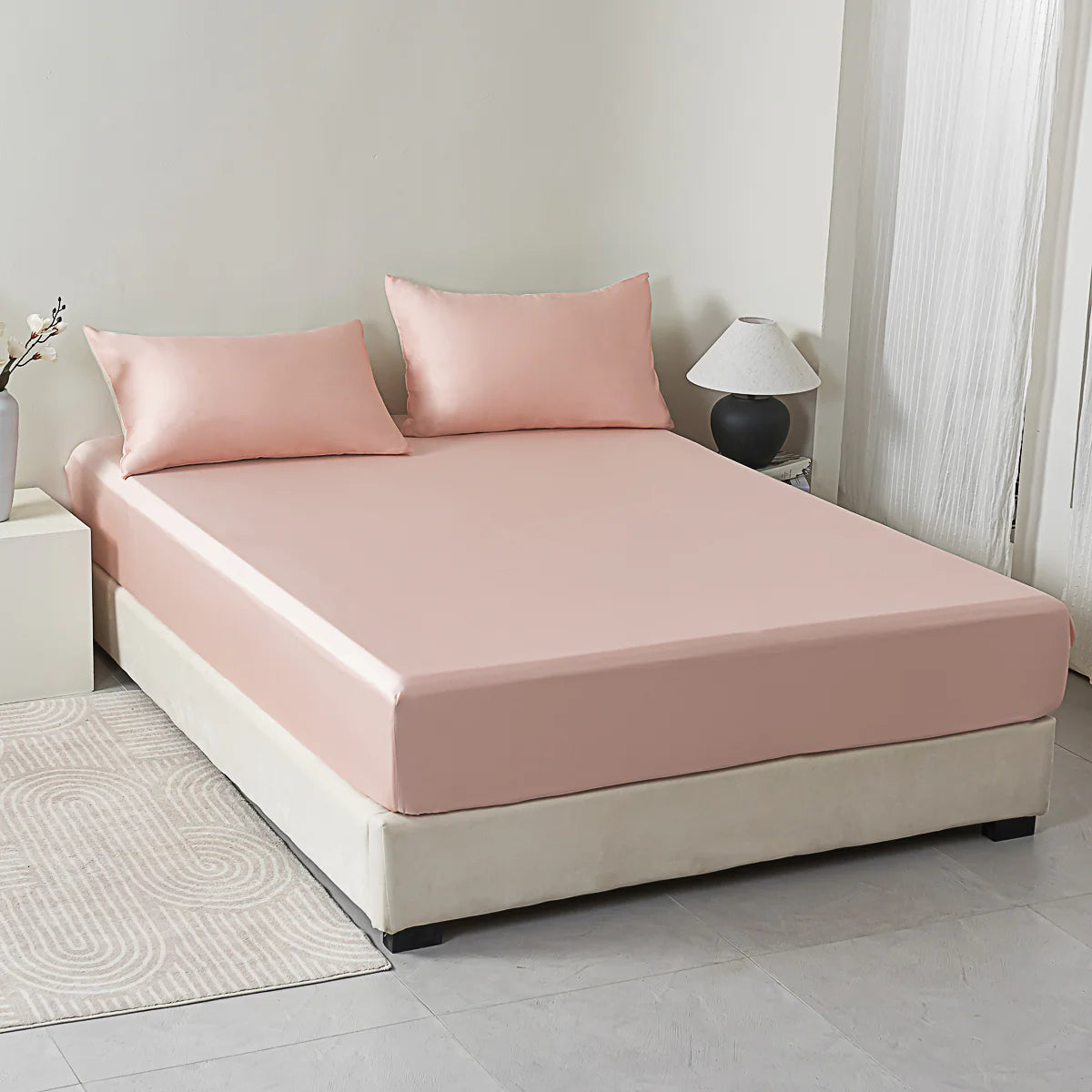Water Pink Tencel™ Fitted Sheet Set