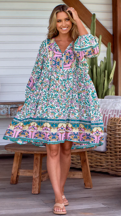 Adela Mini Dress - Messina Print