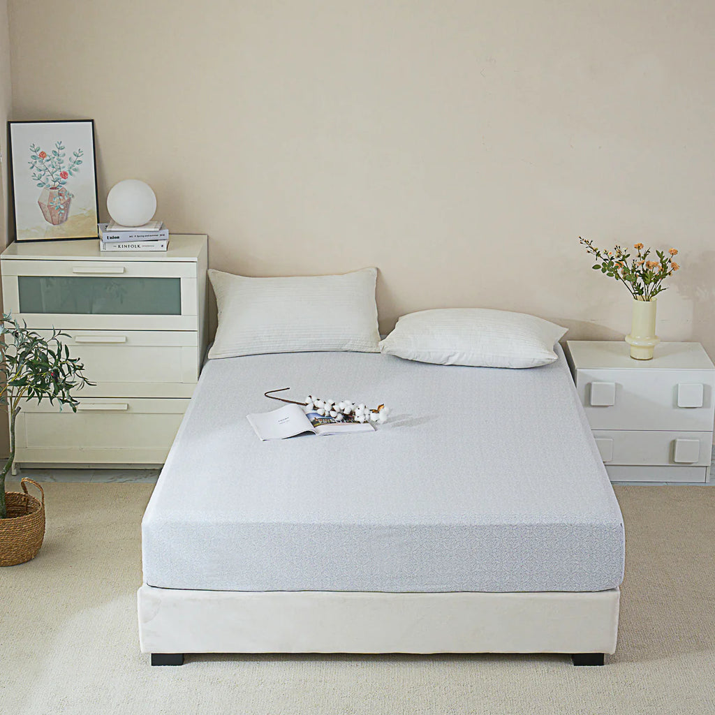 Omega Klein Blue Cotton Fitted Sheet