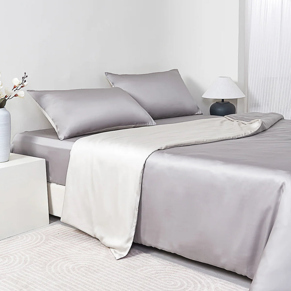 Cloudy Gray Tencel™ Fitted Sheet Set