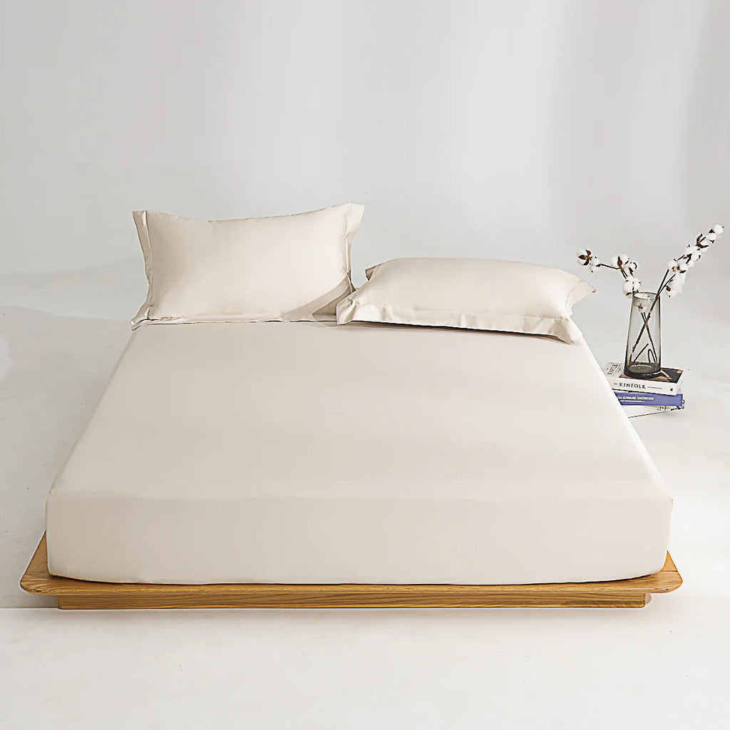 Coco Apricot Premium Cotton Fitted Sheet