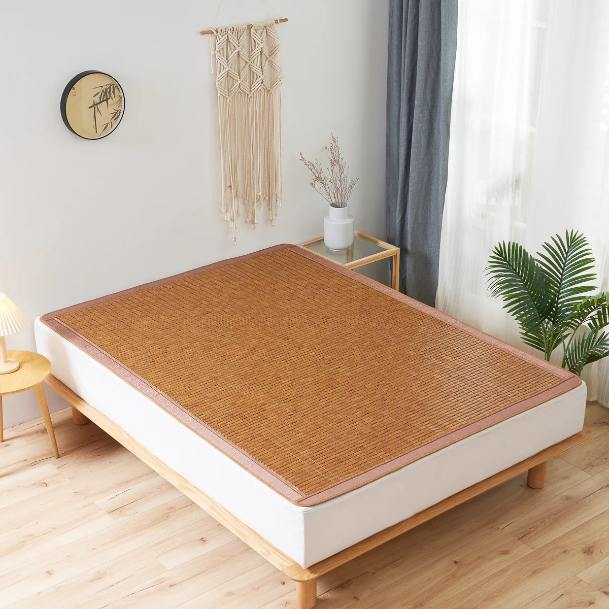 Carbonized Bamboo Mahjong Summer Mattress Topper