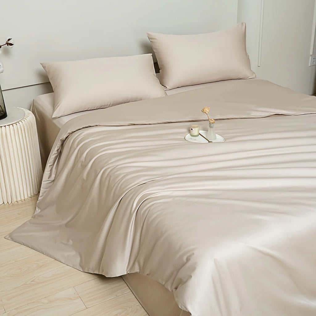 Coco Apricot Premium Cotton Duvet Cover Set