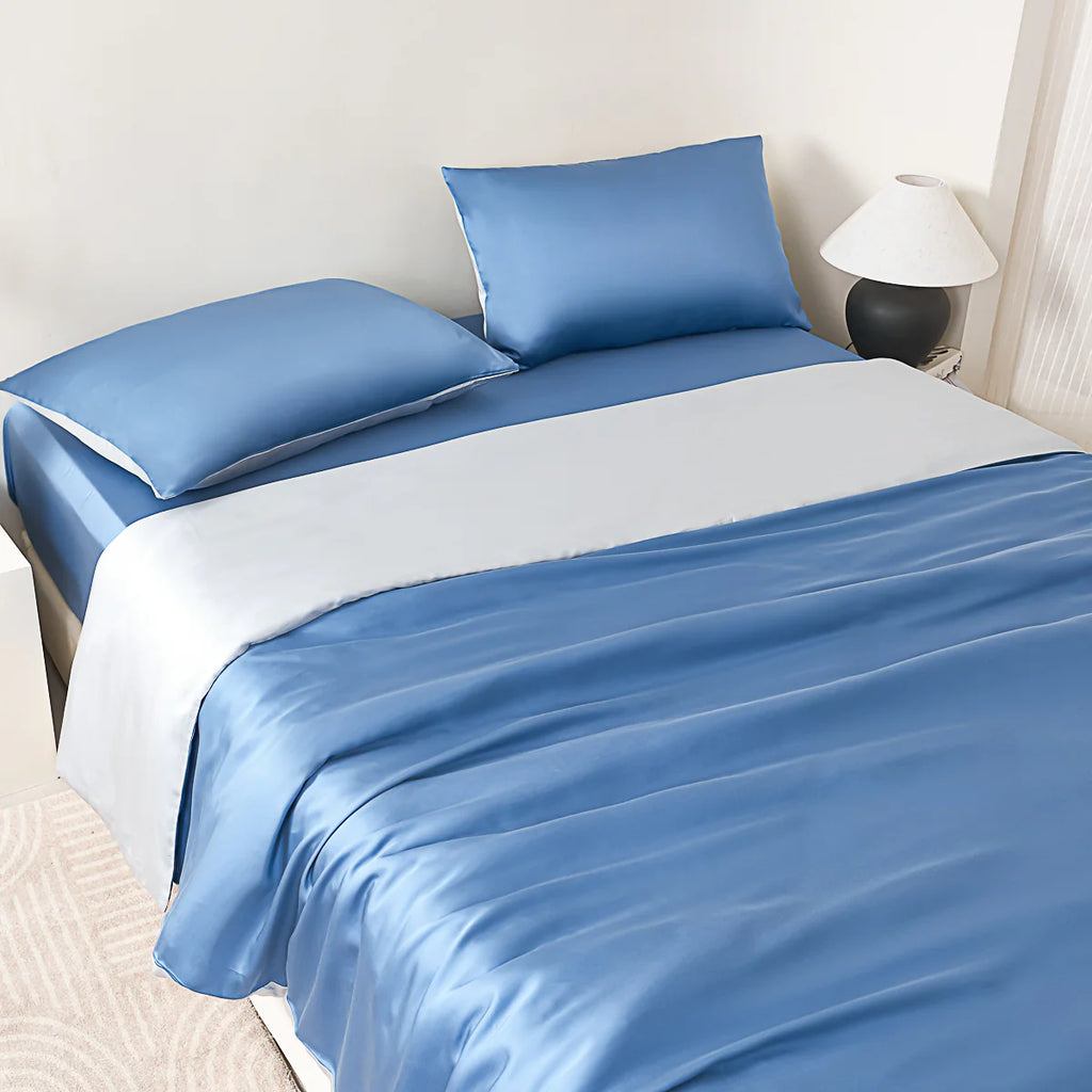 Cloisonne Blue Tencel™ Fitted Sheet Set