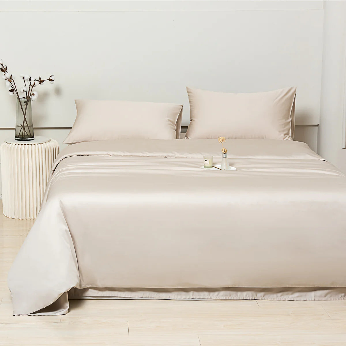 Coco Apricot Premium Cotton Duvet Cover Set