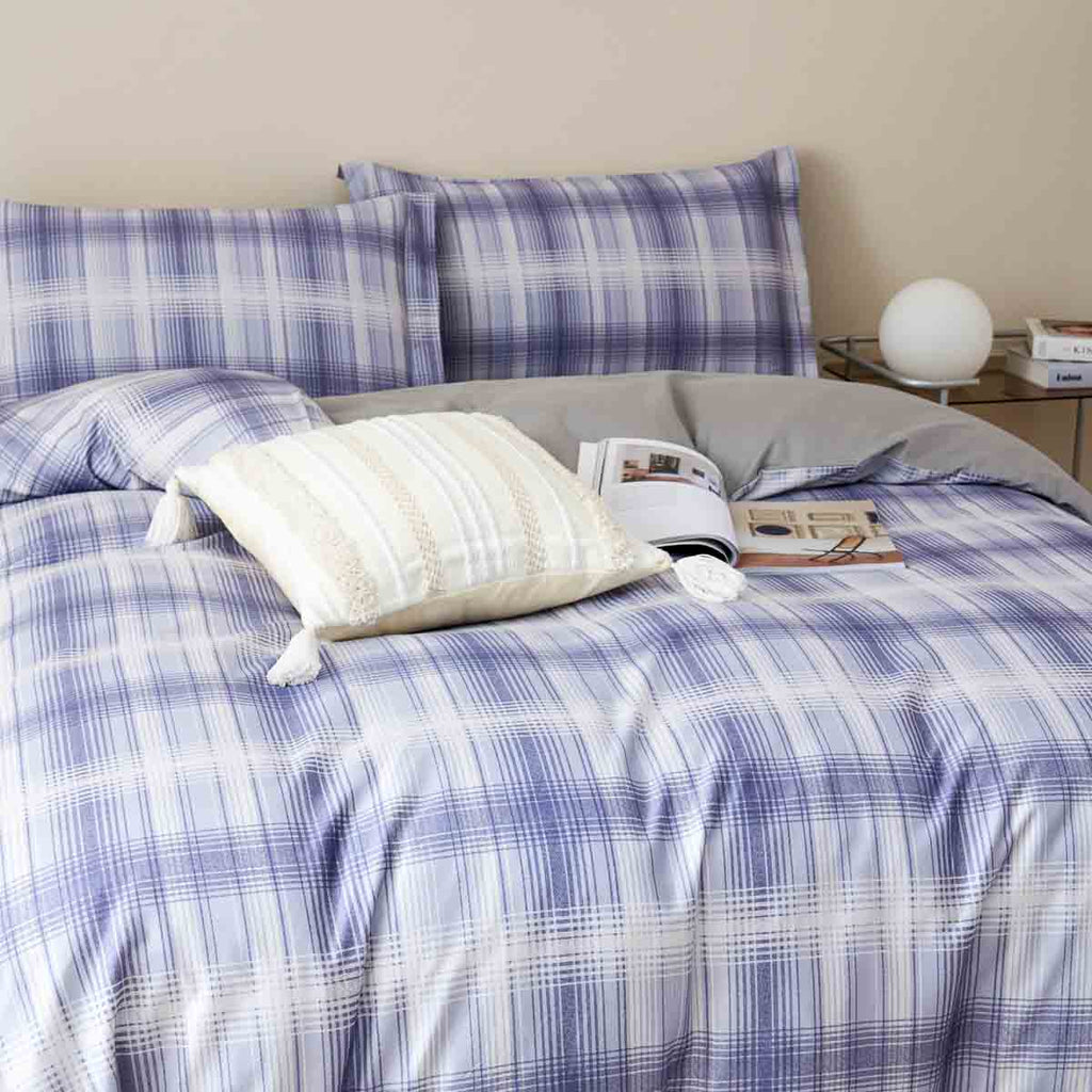 Jasper Plaid Brushed Cotton Fitted Sheet Set