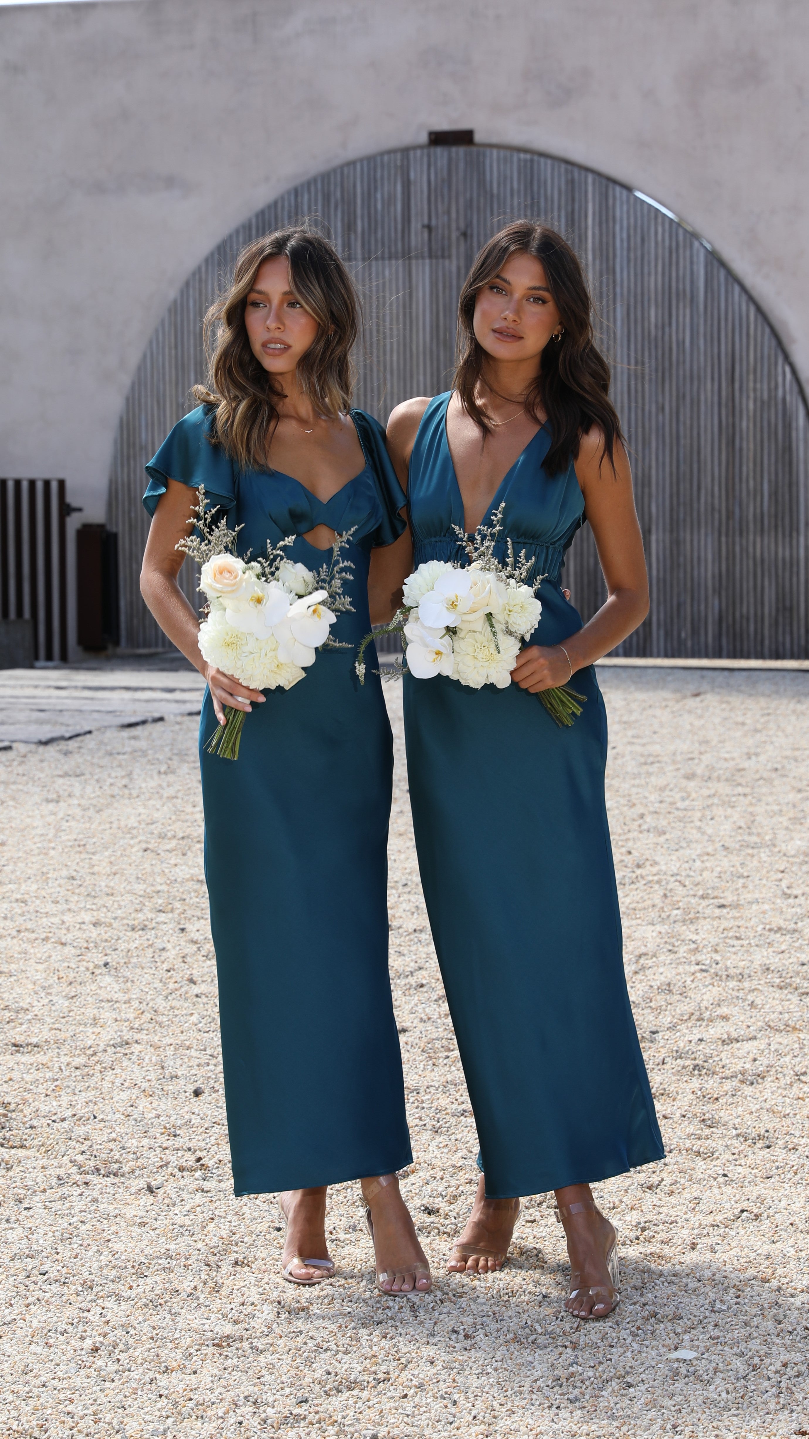 Carmen Midi Dress - Teal