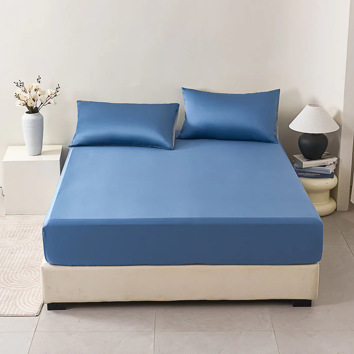Cloisonne Blue Tencel™ Fitted Sheet Set