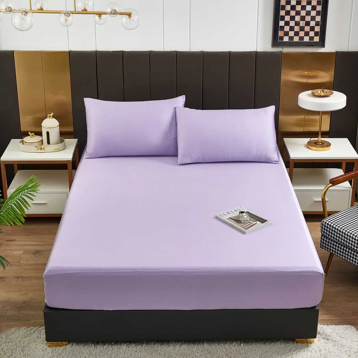 Orchid Purple Solid Color TENCEL™ Lyocell Fitted Sheet