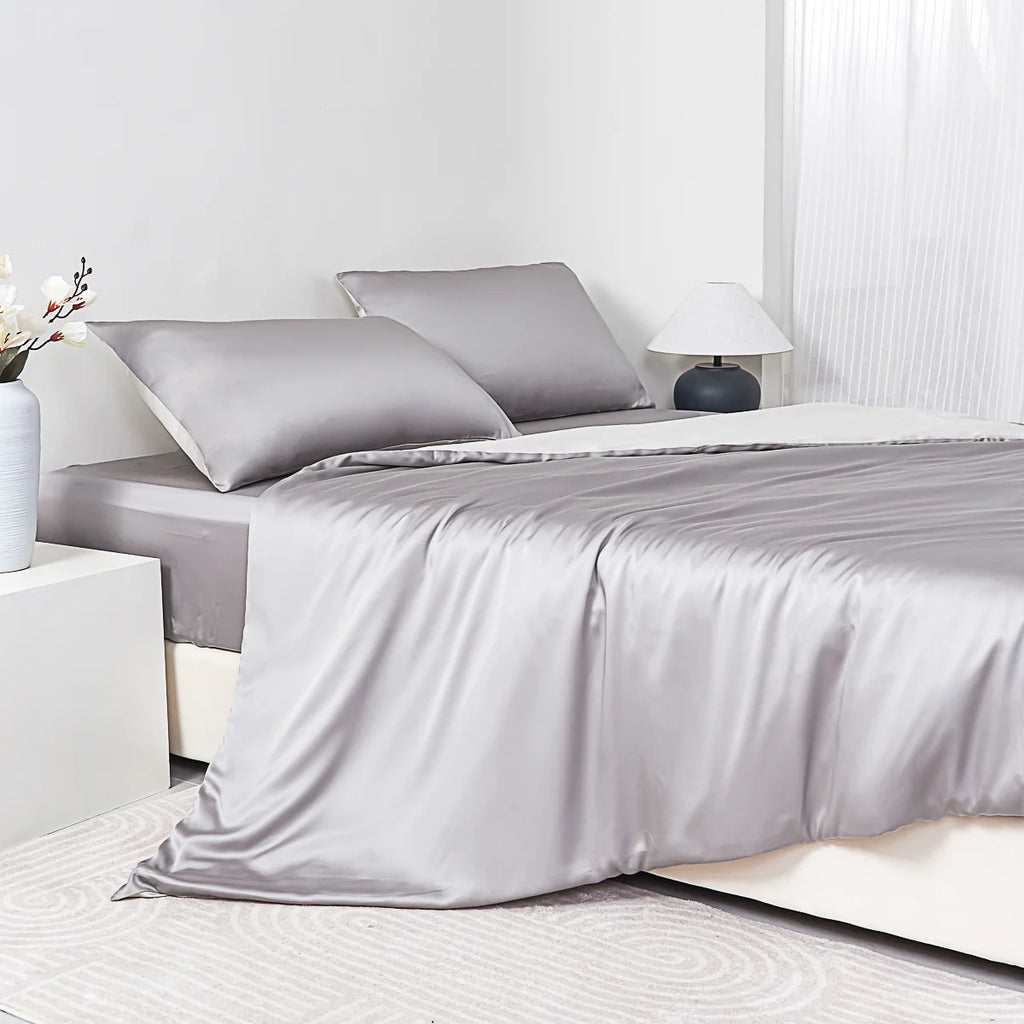 Cloudy Gray Tencel™ Fitted Sheet Set