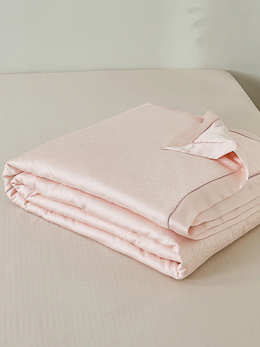 Dreamy Pink Tencel™ Jacquard Light Comforter