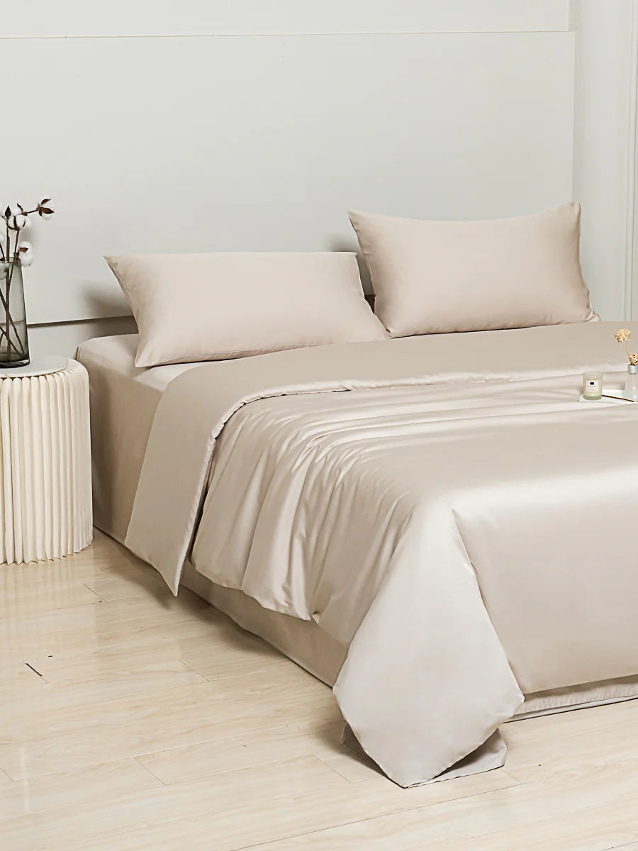 Coco Apricot Premium Cotton Duvet Cover Set
