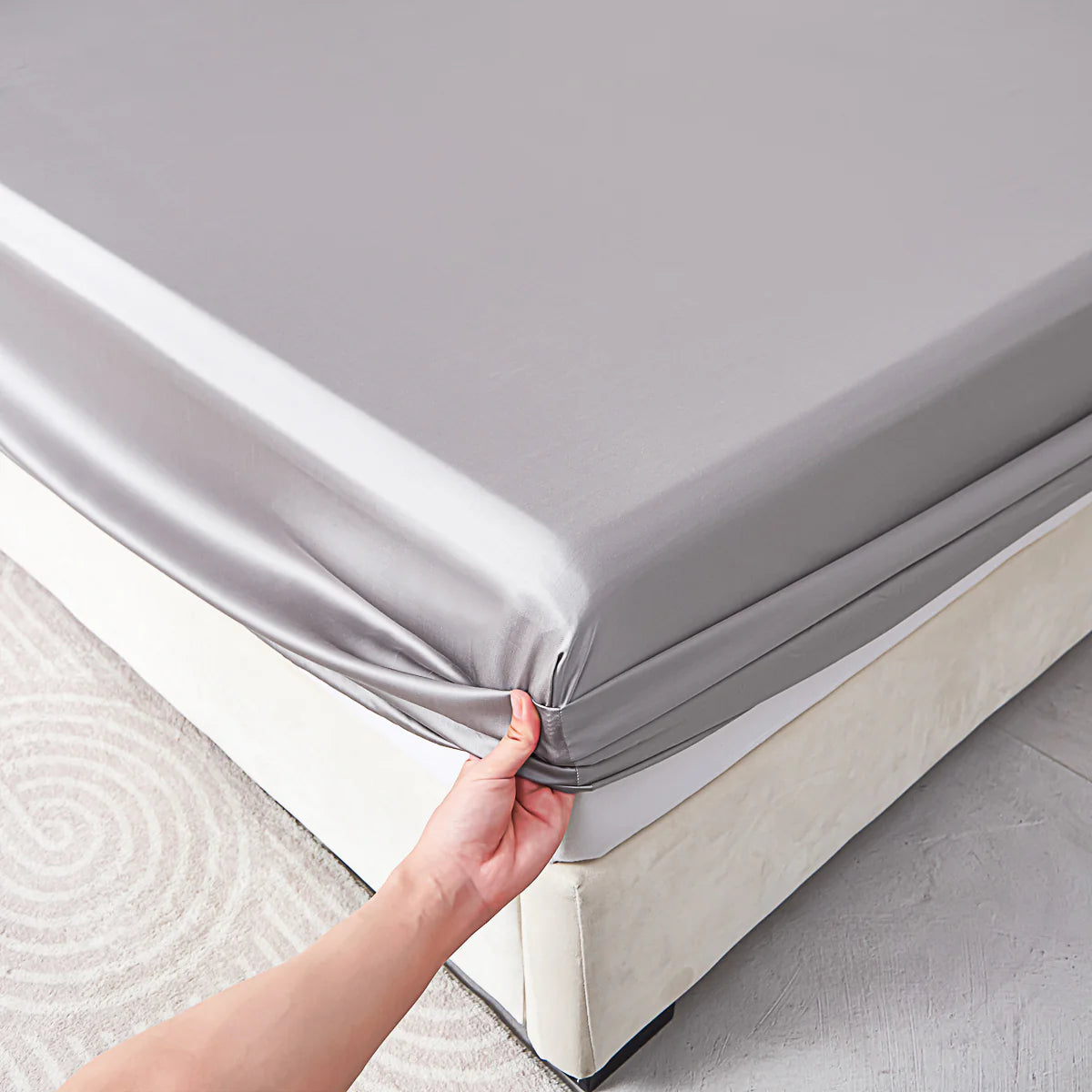 Cloudy Gray Tencel™ Fitted Sheet Set