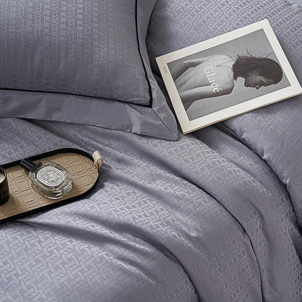 Flandy Jacquard Premium Cotton Fitted Sheet Set