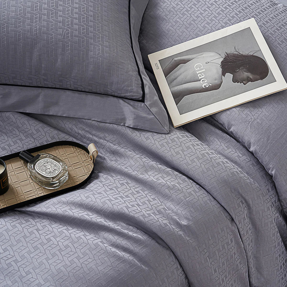 Flandy Jacquard Premium Cotton Fitted Sheet Set