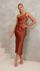 Josephina Midi Dress - Rust