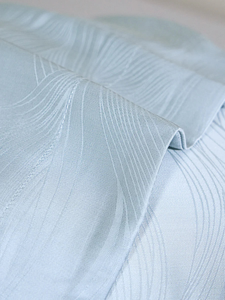 Floating Blue Tencel™ Jacquard Pillow Sham x2P