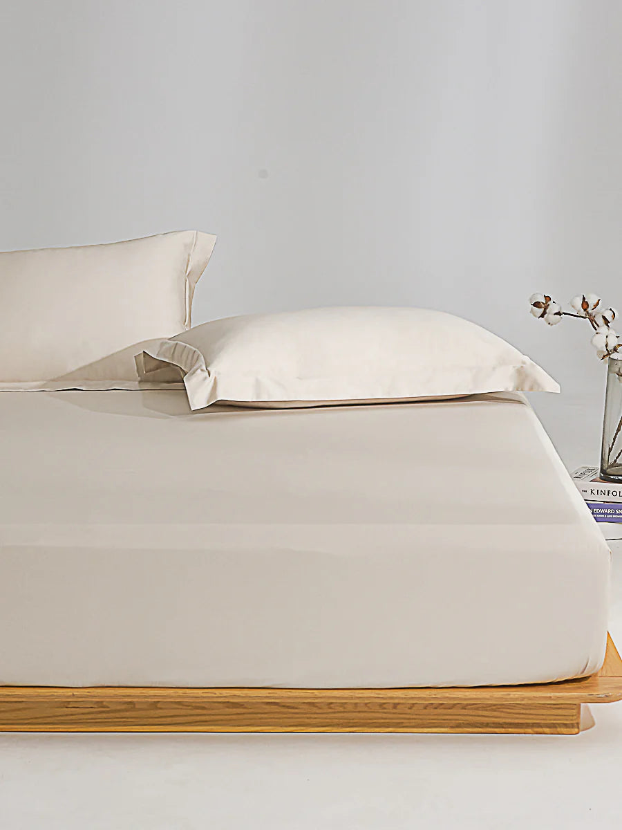 Coco Apricot Premium Cotton Fitted Sheet