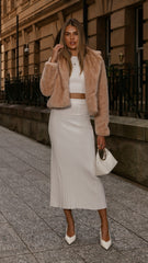 Kristin Crop Jacket - Oat