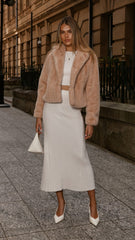 Kristin Crop Jacket - Oat