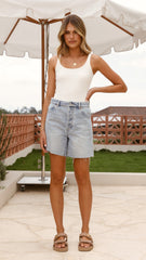 90S Relaxed Short - Light Vintage Blue