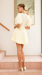 Calanthe Mini Dress - Lemon