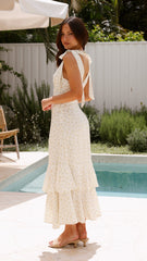 Idana Maxi Dress - Cream / Floral