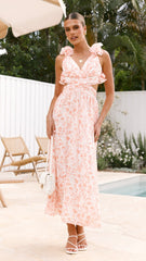 Galilhai Maxi Dress - Apricot Floral