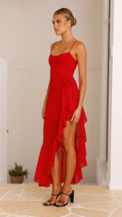 Caliste Midi Dress - Red