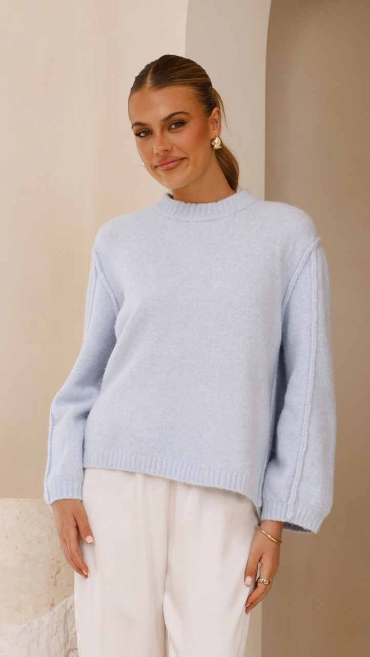 Ally Knit Sweater - Blue