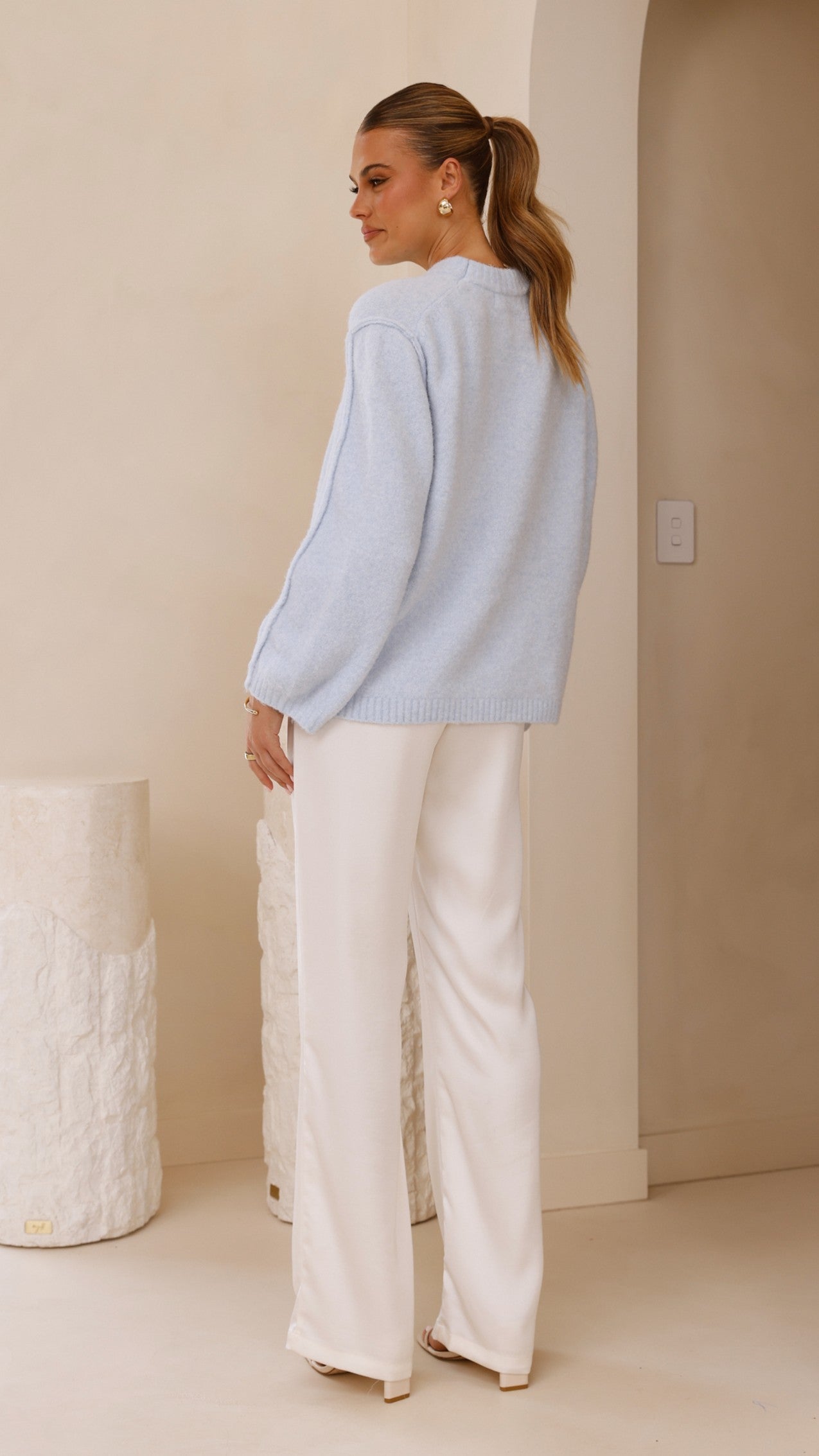 Ally Knit Sweater - Blue